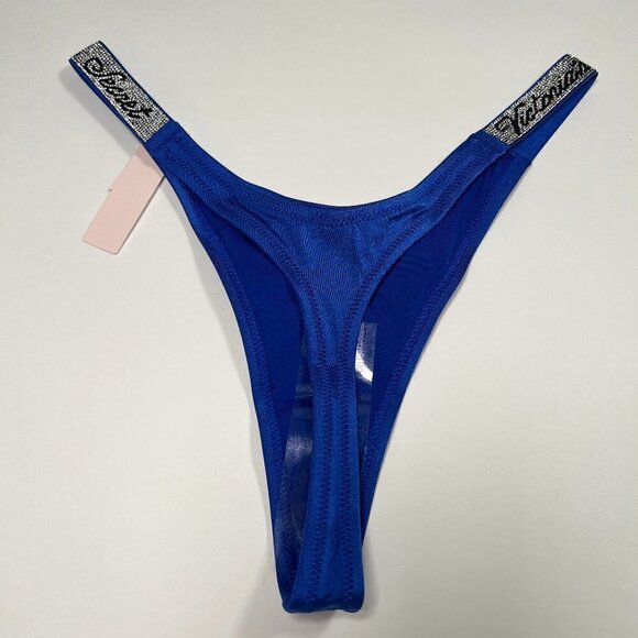 Victoria Secret 34A S Bombshell Push Up Bikini Top Set Thong LOGO Shine Strap - Picture 8 of 10